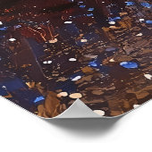 Pointellism Guitar by Sunlit Window 鮮やか - ポスター (角)