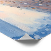 Pointellism Woman by Window with Sunlit View ポスター (角)