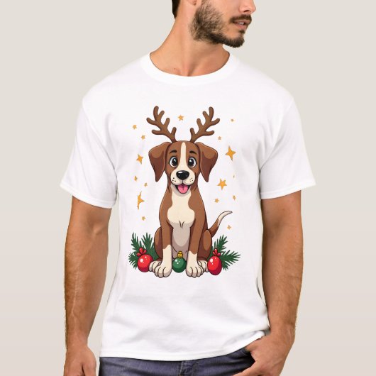 Pointer Reindeer Ears Tシャツ (正面)