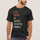 Pointer Retro Dog And Coffee Tシャツ (正面)