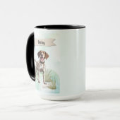 Pointer Watercolor Personalized Dog マグカップ (正面左)
