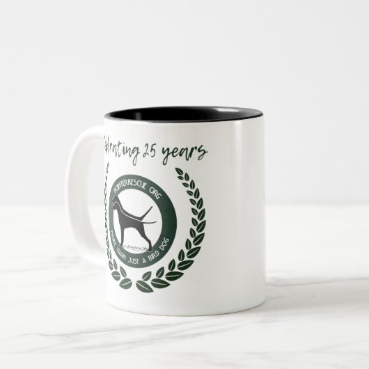 PointerRescue Org 25th Anniversary Mug ツートーンマグカップ (正面左)