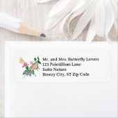 Pointillism Butterflies Address Labels ラベル (インサイチュ)