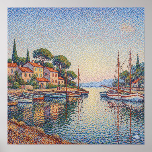 Pointillism Harbor ポスター (正面)