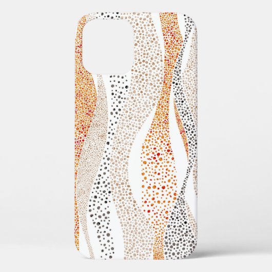 Pointillism Wavy Polka：可愛いドードルテキスタイル Case-Mate iPhoneケース (裏面)