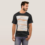 Pointillism Wavy Polka:可愛いドードルテキスタイル Tシャツ (正面フル)