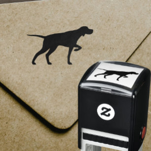 Pointing Pointer Dogがシルエットの自己インク付けを作成 セルフインキングスタンプ