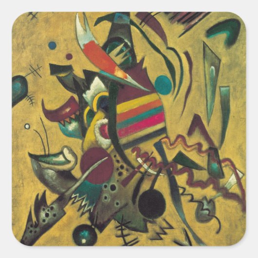 Points by Wassily Kandinsky, Vintage Expressionism スクエアシール (正面)