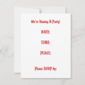 「POINTSETTIA」の招待 招待状 (裏面)