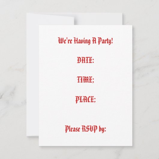 「POINTSETTIA」の招待 招待状 (裏面)