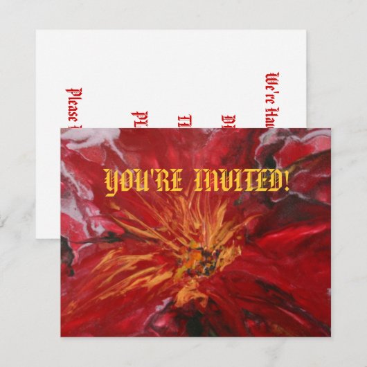 「POINTSETTIA」の招待 招待状 (正面/裏面)