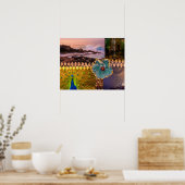 Poipu Sunrise, Kauai Hawaiian Collage ポスター (キッチン)