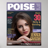 Poise Magazine表紙テンプレート30th Birthday Gift ポスター (正面)