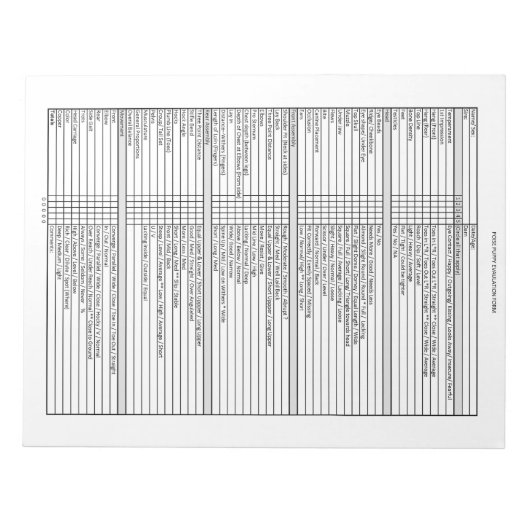 Poise Puppy Evaluationメモ帳 ノートパッド (正面)