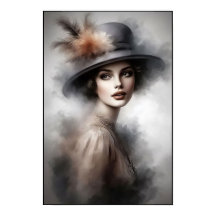 Poised Beauty In 1940s Vintage Style