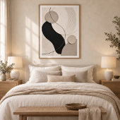 Poised Circles | Minimal Abstract Plaster Art Prin ポスター