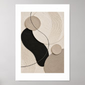 Poised Circles | Minimal Abstract Plaster Art Prin ポスター (正面)