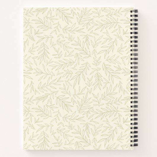 Poised & Powerful Ivory and Gold Spiral Notebook ノートブック (裏面)