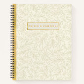 Poised & Powerful Ivory and Gold Spiral Notebook ノートブック (正面)