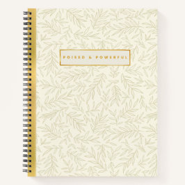 Poised & Powerful Ivory and Gold Spiral Notebook ノートブック