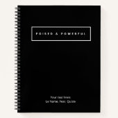 Poised & Powerful Spiral Notebook ノートブック (正面)