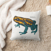Poison dart frog cartoon illustration クッション (ブランケット)