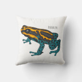 Poison dart frog cartoon illustration クッション (裏面)