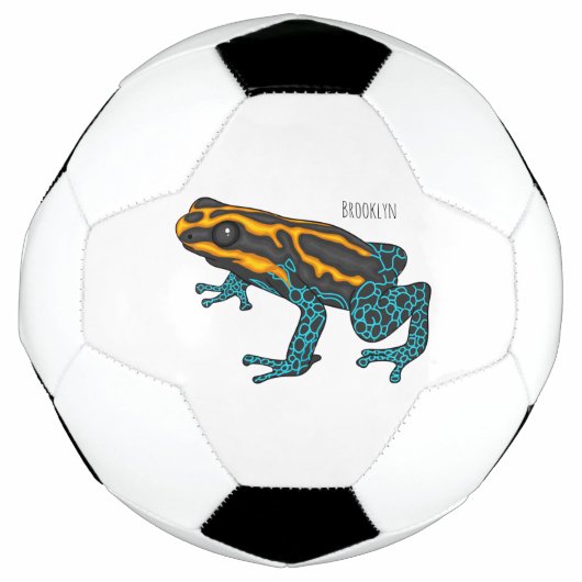 Poison dart frog cartoon illustration  サッカーボール (正面)