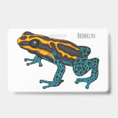 Poison dart frog cartoon illustration  バッジ (裏面)