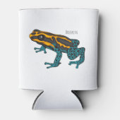 Poison dart frog cartoon illustration 缶クーラー (正面)