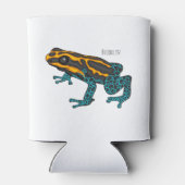 Poison dart frog cartoon illustration 缶クーラー (裏面)