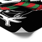 Poison Dart Frog Xmas Santa Hat Scarf Christmas Co ポスター (角)