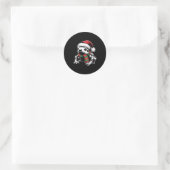 Poison Dart Frog Xmas Santa Hat Scarf Christmas Co ラウンドシール (バッグ)