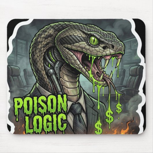 Poison Logic – Lies Profit Snake Politician マウスパッド (正面)