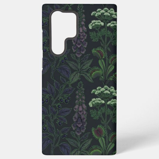 Poisonous Plants Dark Botanical Pattern Phone Case Samsung Galaxyケース (裏面)