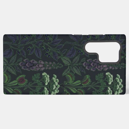 Poisonous Plants Dark Botanical Pattern Phone Case Samsung Galaxyケース (裏面横)
