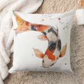 🐟 Poisson Koi en Aquarelle : Harmonie en Mouvemen クッション (ブランケット)