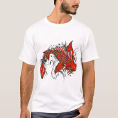 Poisson koi tattoo fish japonais dessin old scool tシャツ (正面)