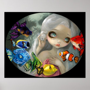 Poissons Volants: アークenCiel芸術のプリントのロココの破裂音 ポスター