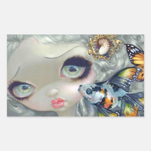 "Poissons Volants: La Coiffure" Sticker 長方形シール (正面)