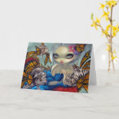 "Poissons Volants: Leポアソンの"挨拶状 カード (黄色い花)