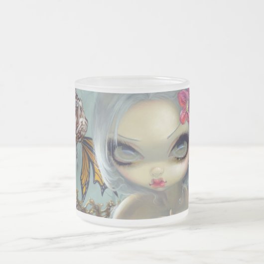 "Poissons Volants: Leポアソンライオンの"マグ フロストグラスマグカップ (中央)