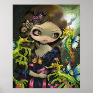 Poissons Volants: L'Hippocampe ART PRINT Seahorse ポスター