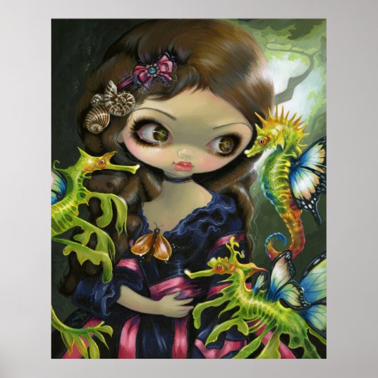 Poissons Volants: L'Hippocampe ART PRINT Seahorse ポスター (正面)