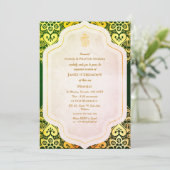 Poite Janeu Upanayanam Hindu Holy Thread Blue Gold 招待状 (スタンド正面)