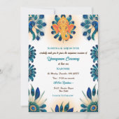 Poite Janeu Upanayanam Hindu Holy Thread Peacock 招待状 (正面)