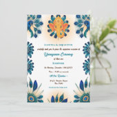 Poite Janeu Upanayanam Hindu Holy Thread Peacock 招待状 (スタンド正面)