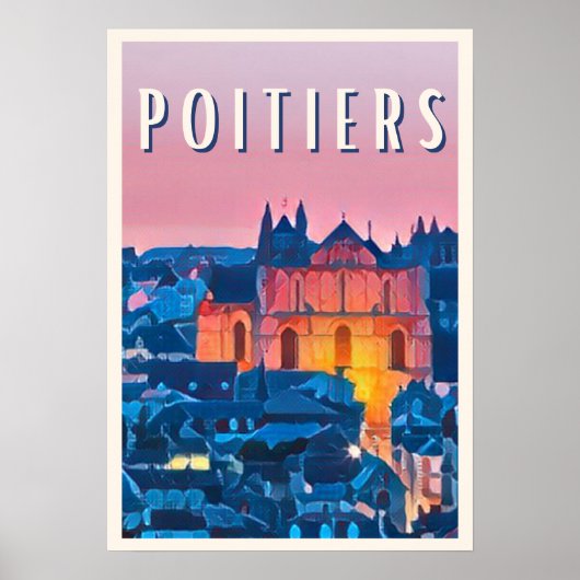Poitiersフォトヴィンテージ ポスター (正面)