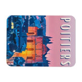 Poitiersフォトヴィンテージ マグネット (横)