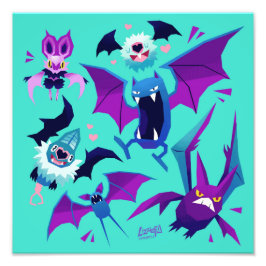 Pokebats art print フォトプリント           